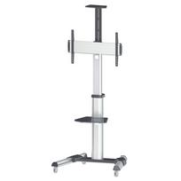 Manhattan  TV & Monitor Mount, Trolley Stand, 1 screen, Screen Sizes: 37-65", Silver, VESA 200x200 to 600x400mm, Max 50kg, LFD, Lifetime Warranty | 461245  | 0766623461245
