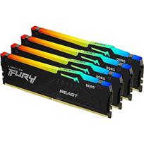 Kingston FURY Beast RGB Black, DDR5, 128GB, 5600MHz, CL40, Kit of 4 KF556C40BBAK4-128