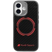 Audi RSQ Anglies Pluošto Sportinė Raudona Apskritimo MagSafe Dėklas iPhone 17 - Juodas