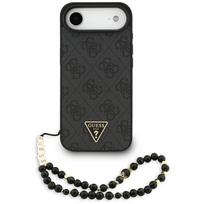 Guess 4G Dirželis su Triangulo Logotipu MagSafe dėklas iPhone 17 Air - Juodas