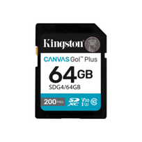 Kingston | Canvas Go! Plus | 64GB | SD | Flash memory class Class 10, UHS-I, U3, V30 | SDG4/64GB