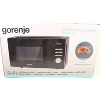 IŠPARDAVIMAS. | Gorenje Microwave Oven | MO20A4BH | Free standing | 800 W | 20 L | Grill | Black | PAŽEISTA PAKUOTĖ AND ITEM RIGHT SIDE | MO20A4BHSO