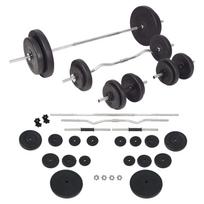 Štangų ir hantelių rinkinys, 90 kg