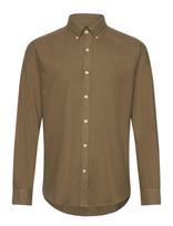 Morris - Brushed Twill Shirt-Classic Fit - Laisvalaiko marškiniai - Chaki spalva