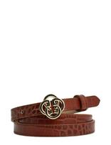 Gant - Monogram Buckle Slim Croco Belt - Laisvalaikio diržas - Ruda