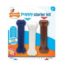 Nylabone Puppy Starter Kit kramtymo kauliukai su vištienos skoniu mažiems šuniukams, XS