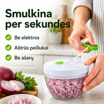 Rankinis daržovių smulkintuvas su virvele
