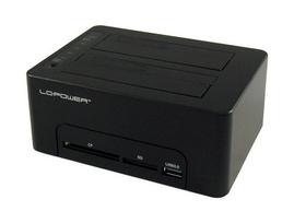 Docking Station LC-Power Dockingstation LC-Power USB 3.0 2-Bay 2,5" / 3,5" HDD / SSD + šakotuvas