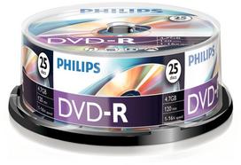 1x25 Philips DVD-R 4,7GB 16x SP