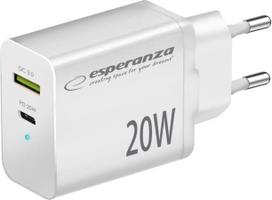 Esperanza EZC105W mains charger 20W White