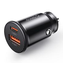 Automobilinis įkroviklis Usb-c / Usb-a 30 W – Juodas