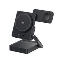 Belaidė 3-in-1 „qi 2.2“ 35 W įkroviklis Su 45 W Es Maitinimo šaltiniu Ir 1 M Usb-c Kabeliu – Juoda