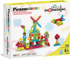 Picasso Tiles - Bristlelock building block set, 112pcs (PTB112)