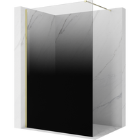 Mexen Kioto dušo sienelė Walk-in 120 x 200 cm, ombre juoda 8 mm, auksinė - 800-120-101-50-76