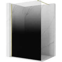 Mexen Kioto dušo sienelė Walk-in 120 x 200 cm, ombre juoda 8 mm, auksinė šlifuota - 800-120-101-55-76