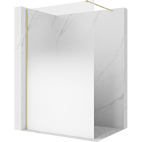Mexen Kioto dušo pertvara Walk-in 70 x 200 cm, balta ombre 8 mm, šlifuotas auksas - 800-070-101-55-86