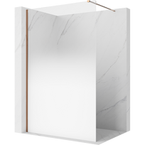 Mexen Kioto dušo sienelė Walk-in 120 x 200 cm, ombre balta 8 mm, rožinis auksas - 800-120-101-60-86