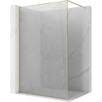 Mexen Kioto dušo siena Walk-in 130 x 200 cm, crackle permatomas 12 mm, auksinė - 800-130-101-50-04-X