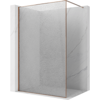 Mexen Kioto dušo siena Walk-in 130 x 200 cm, crackle skaidrus 12 mm, rožinis auksas - 800-130-101-60-04-X