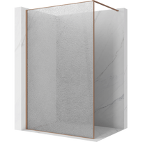 Mexen Kioto Dušo sienelė Walk-in 90 x 200 cm, skaidrus crackle 12 mm, šlifuotas varis - 800-090-101-65-04-X
