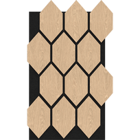 Mexen Lam-B sienos lamelės 275 x 30 cm, HDF plokštė 4 mm, techninis faneruotas fanera, Smėlio ąžuolas - S100-275307-3015-001