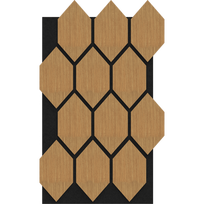 Mexen Lam-B sienos lamelės 275 x 30 cm, HDF plokštė 4 mm, techninis faneruotas fanera, Smėlio ąžuolas - S100-275307-3015-001