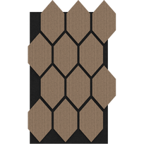 Mexen Lam-B sienos lamelės 275 x 30 cm, HDF plokštė 4 mm, techninis faneruotas fanera, Smėlio ąžuolas - S100-275307-3015-001
