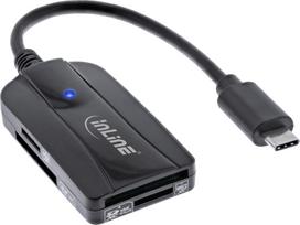 Skaitytuvas InLine® kortelių skaitytuvas USB 3.1 USB-C, suderinamas su SD/SDHC/SDXC, Micro SD, UHS-II