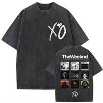 The Weeknd XO Tour Vintage Išplauti Marškinėliai Vyriški Moteriški Pop Muzikos Trumpomis Rankovėmis Marškinėliai Rap Hip Hop Gotikiniai Drabužiai Marškinėliai S