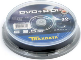 Traxdata DVD + R DL 8,5GB 8x 10 vienetų (906753ITRA003)