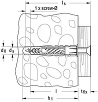 Fischer Universalus kaištis UX žalias 6 x 35 R su žiedeliu 40 vnt.