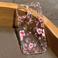 Stilingas vyšnių žiedų permatomas telefono dėklas Samsung Galaxy S25 S24 Ultra S23 S22 Plus S21 FE A14 A15 A35 A55 A34 A54 TPU dangtelis Galaxy S23 Ultra brown