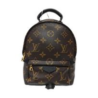 [Pre-Owned] Palm Springs Mini Brown Coated Canvas Monogram Backpack With Gold Hardware - Very Good #188OFCP ONE SIZE