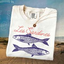 Sardine Shirt Vintage Seafood Graphic Tee Tinned Fish Lover Gift Retro Canned Fish Design Nautical Coastal Unisex T Shirt S
