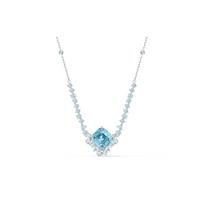 Swarovski Sparkling Dance Sparkling Series Square Crystal Rhodium Plated Necklace Women's Navy Blue 5524137 mėlyna