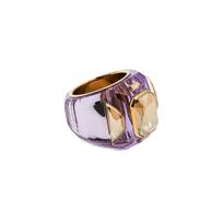 Swarovski Fashionable personality and novel temperament ring women's purple Purple 52 violetinė