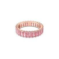 Swarovski Matrix rectangular cut exquisite and elegant ring for women pink 5647589 rožinė
