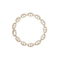 APM Monaco apyrankė Maille Marine personalizuotas paršelio nosies formos dizainas 18K paauksuota apyrankė, tas pats stilius vyrams ir moterims, poros stilius YB4573OX auksas