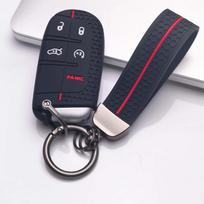 Key Cover for Jeep cherokee challenger charger durango grand journey 300 pacifica with Keychain Anti-Scratch Guard Shockproof Protection juoda