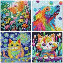 4-Piece Set Of 5D Diamond Painting Box Diy Mosaic Diamond Painting 5D Handmade Children'S Toy Sticker Full Of Diamonds DAB262+DAB263+DAB264+DAB265