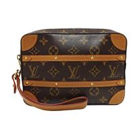 [Pre-Owned] Soft Trunk Monogram Flower Studded Canvas Small Square Clutch - Very Good #1NLCYQ7 ONE SIZE