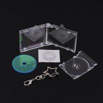 Blank Album Mini CD Case Keychain Pendant Mini NFC Functional CD Disc Player Shape Case Peripheral Commemorative Album Key Ring žvaigždė