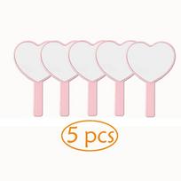 10/5 Pcs Small Pocket Love Makeup Mirror As Party Gift Heart-shaped Handheld Mirror Mini Gift for Ladies Princesses Party