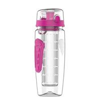32 OZ Fruit Infuser Water Bottle BPA Free Sports Bottle Tritan Leakproof Plastic Fruit Water Bottle for Gym Camping Travel 32oz-1000ml rožinė