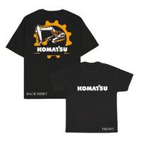 Naujas Komatsu ekskavatoriaus logotipas Unisex marškinėliai Juokingi Dydis S iki 5XL XL gray