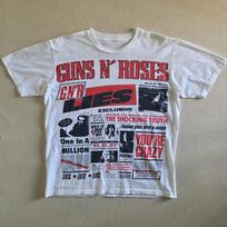Guns N Roses GNR Newspaper Overprint All Over Print Tee Tshirt XXL 4XL