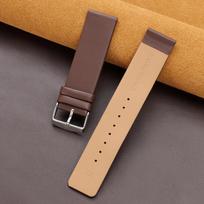 12/14/16/18/19/20/21/22/24mm Soft Material Cowhide Watch Band Brown Black Genuine Leather Straps Universal Men Women Wristband 12mm