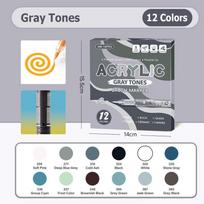 12 Colors Brush Tip Markers Waterproof Painting Marker Set Art Drawing Pens  For DIY Crafts