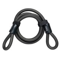 AXA Newton Double Loop / 10-120 / Black / apsauginis trosas su kilpomis
