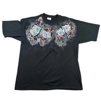 Bingo Shirt Adult XL Black Vintage 80s 90s Single Stitch Shorts Sleeve Glitter S